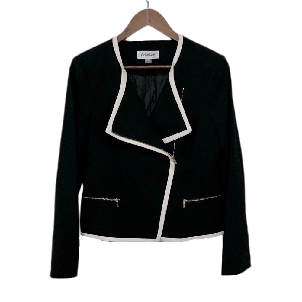 Calvin Klein Gold Zip Blazer - L